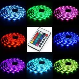image-5V USB LED Strip Lights TV Back Light 5050 RGB Colour Changing with
