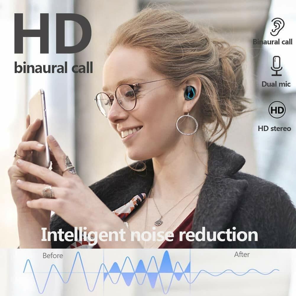 image-Bluetooth 5.1 Headset TWS Wireless Earphones Mini Earbuds Stereo