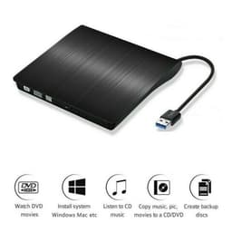 image-Slim External CD DVD RW Drive USB 3.0 Writer Burner Player Black For