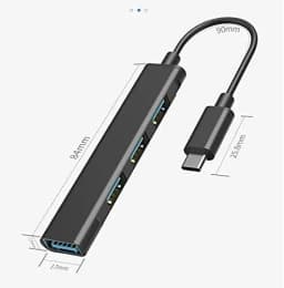 image-USB-C Type C to USB 3.0 4 Port Hub Splitter For PC Phone Mac iPad