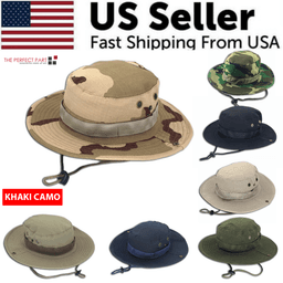 image-Boonie Bucket Hats Outdoor Fishing Hunting Wide Brim Mesh Camo Safari