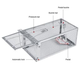 image-USA Mouse Trap Rat Trap Rodent Trap Live Catch Cage, Easy to Set Up
