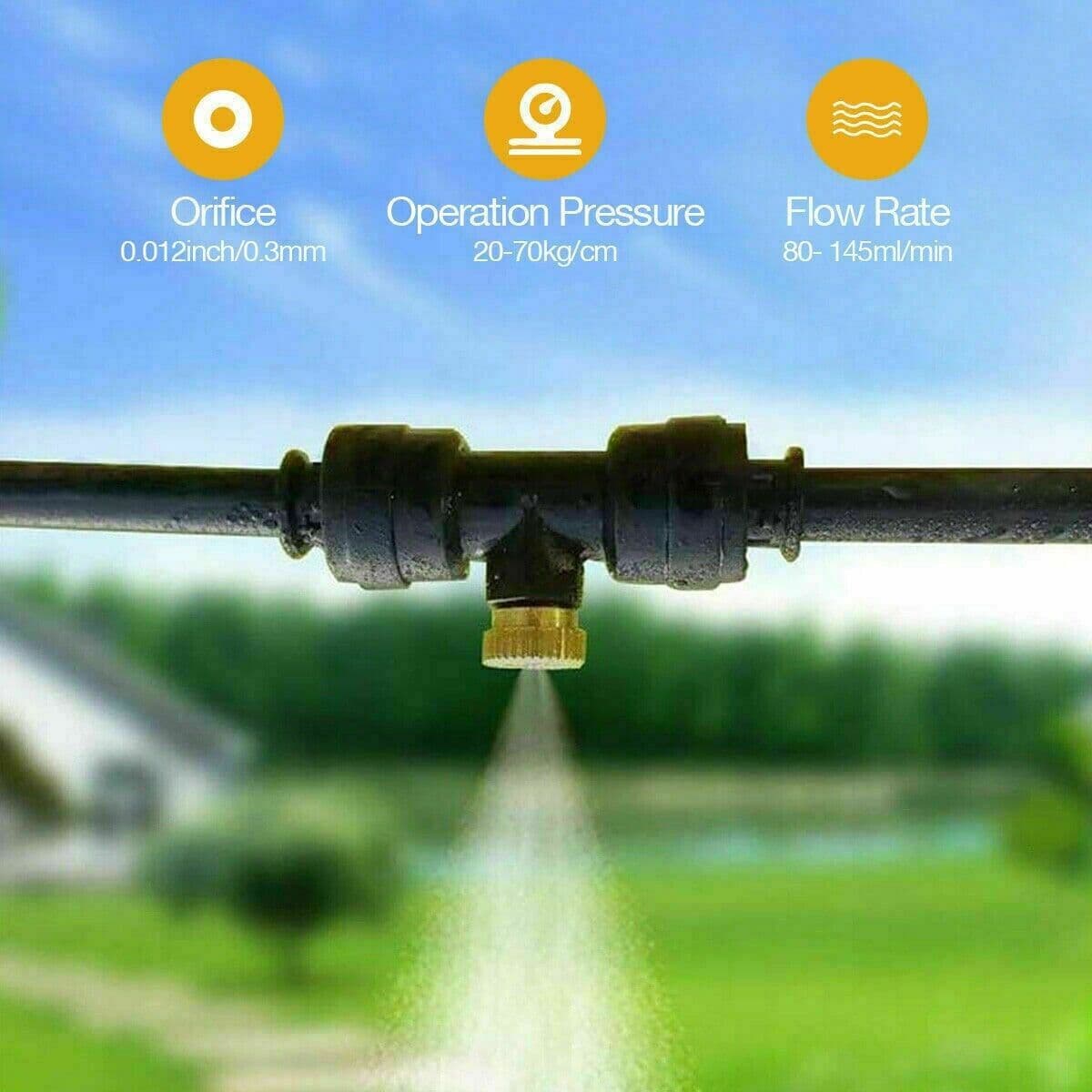 image-20x Brass Misting Nozzles Mister Sprinkler Outdoor Cooling System