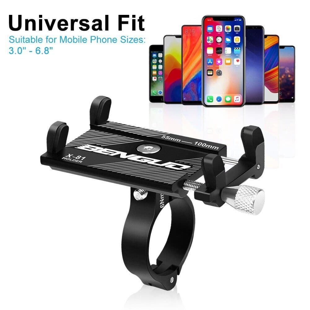 image-Aluminum Motorcycle Bike Bicycle Holder Mount Handlebar For Cell Phone
