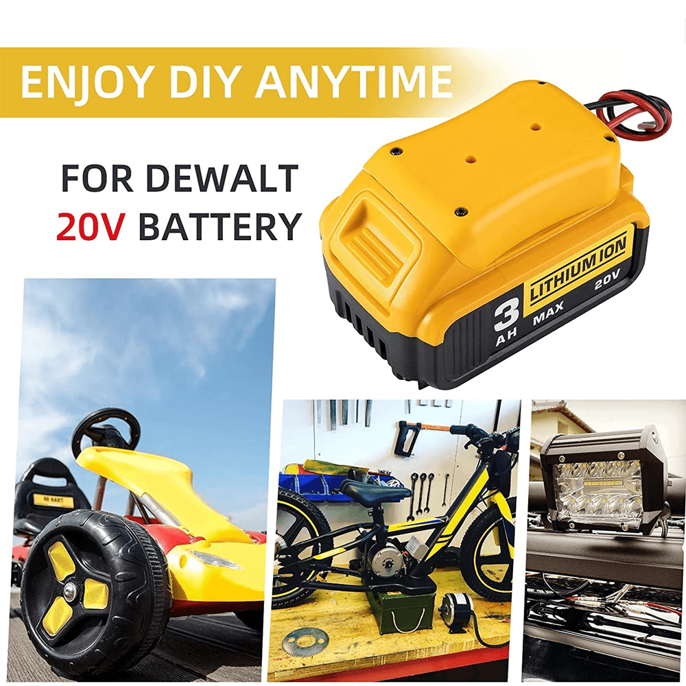 image-Power Connector DIY Battery Adapter Holder Dock For DeWalt 18V/20V Max