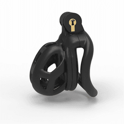 image-Male Chastity Cage Lock Device Kit W/ 4 Rings Virginity Device 5 Sizes