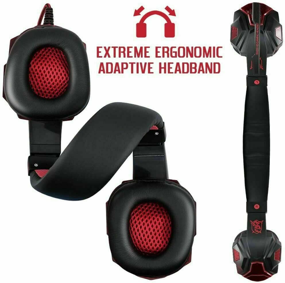 image-3.5mm Gaming Headset Mic LED Headphones Stereo Bass Surround For PC