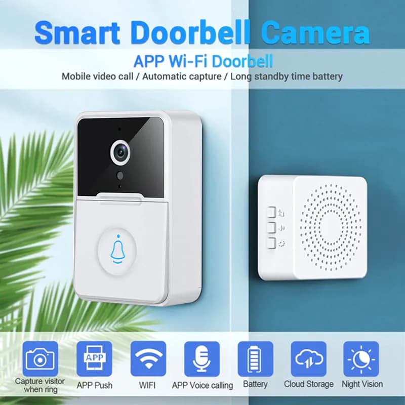 image-Wireless Security Smart WiFi Doorbell Intercom Video Camera Door Ring