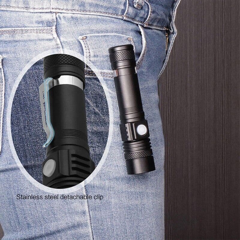image-Super Bright 90000LM LED Tactical Flashlight Zoomable With