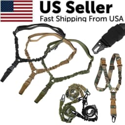 image-Heavy Duty Tactical Single Point Gun Rifle Sling Adjust & Quick Detach