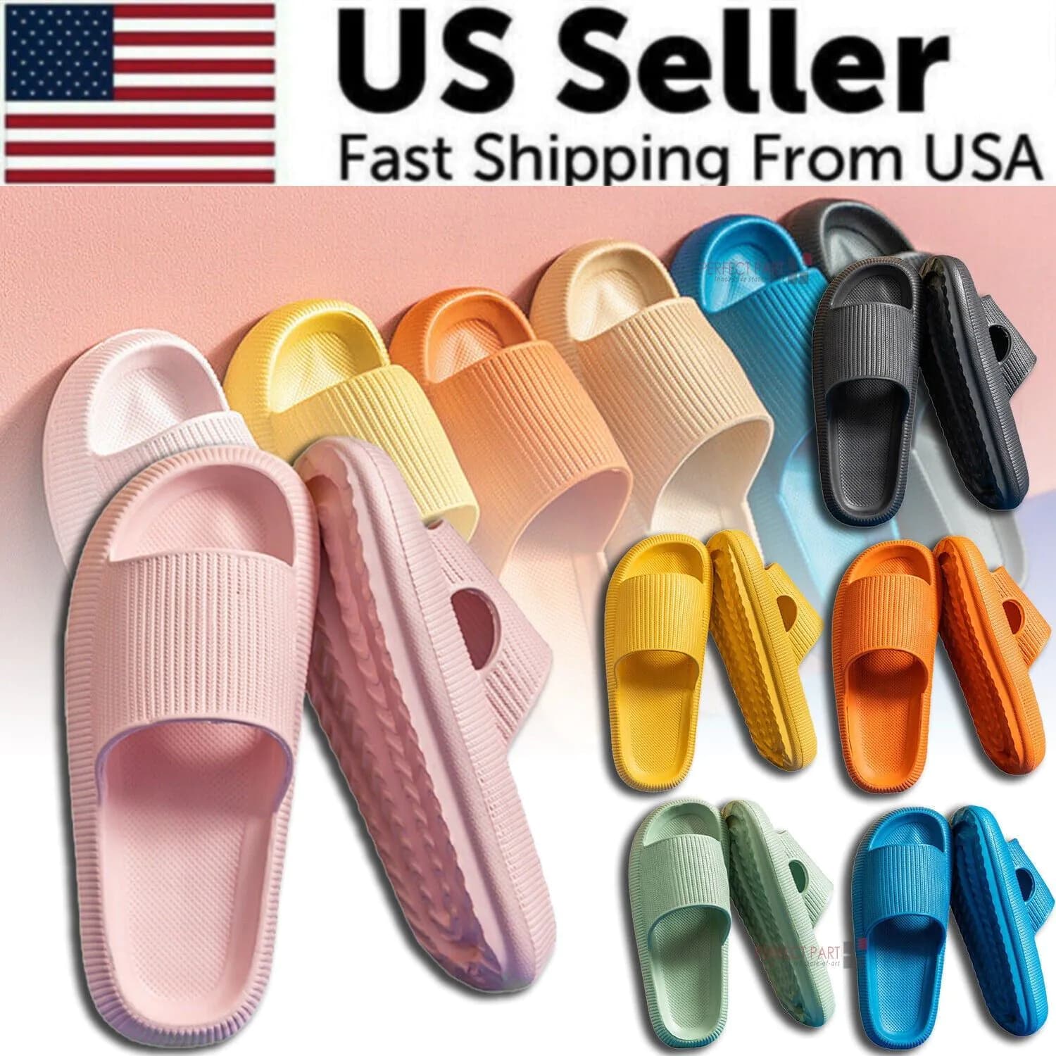 image-Cozy Pillow Slides Anti-Slip Sandals Ultra Soft Slippers Cloud Home