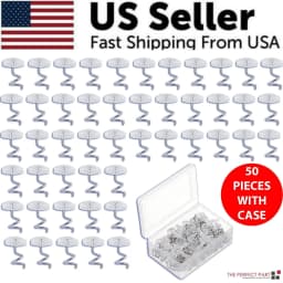 image-50 Pcs Upholstery Tacks Headliner Pins Clear Heads Twist Bed Fabric