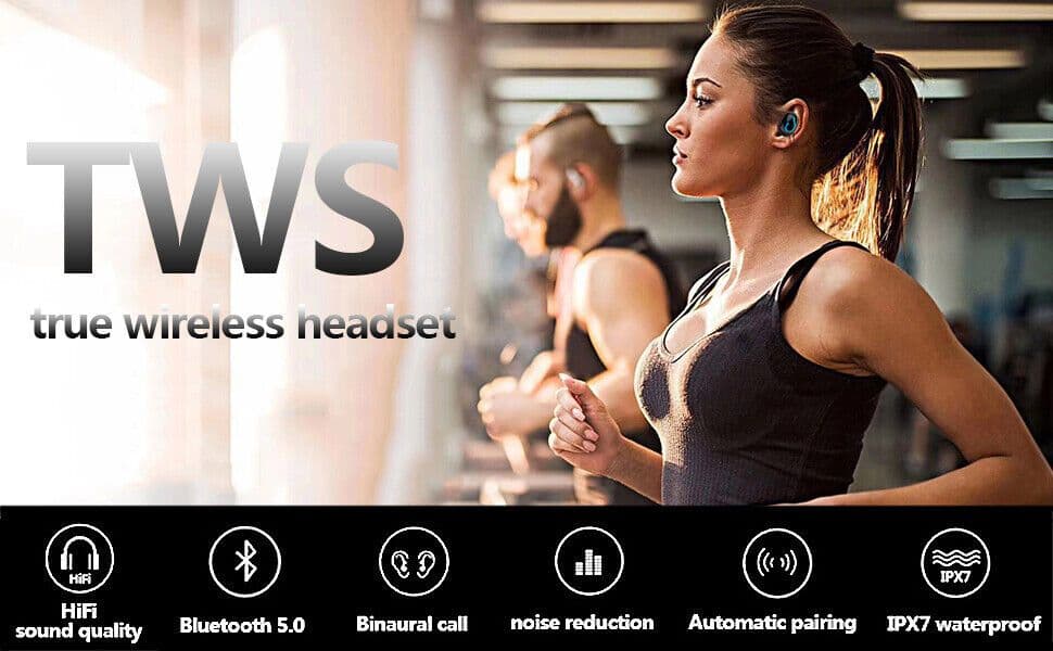 image-Bluetooth 5.1 Headset TWS Wireless Earphones Mini Earbuds Stereo