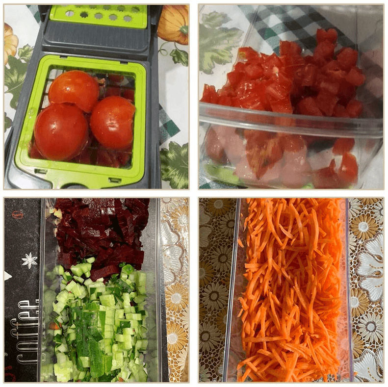image-15-In-1 Vegetable Fruit Chopper Cutter Food Onion Veggie Dicer Slicer