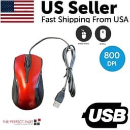image-USB 2.0 Optical Wired Scroll Wheel Mouse For PC Laptop Notebook
