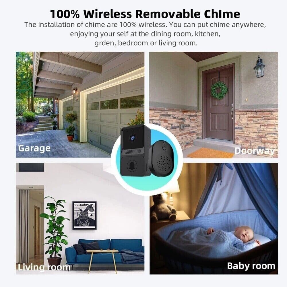 image-Smart Wireless WiFi Doorbell Intercom Video Camera Door Ring Bell