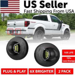 image-2X LED License Plate Light Rear Bumper Tag Assembly Lamp For Ford F150