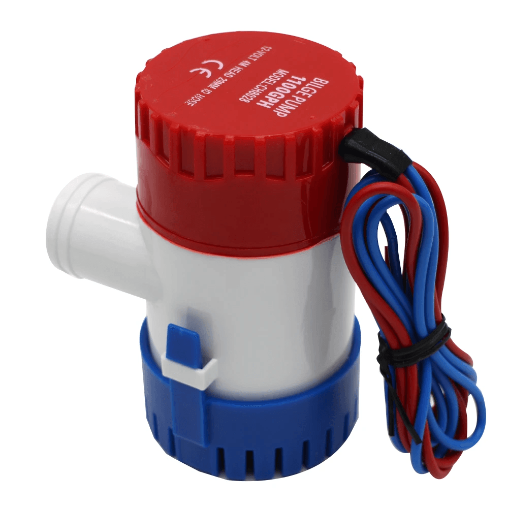 image-1100GPH 12V Electric Marine Submersible Bilge Sump Water Pump For Boat