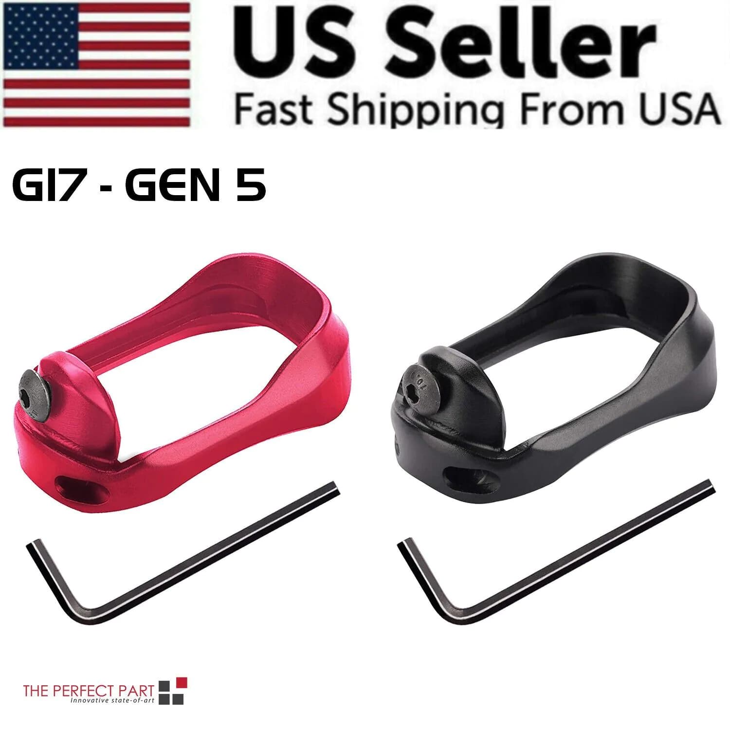 image-Anodized Aluminum Flared Magwell For Glock 19/17/22/24/31/34/35/37 Gen