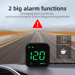 image-Digital Car HUD GPS Speedometer Head Up Display MPH KMH Compass