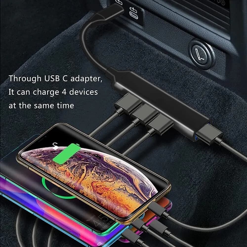 image-USB-C Type C to USB 3.0 4 Port Hub Splitter For PC Phone Mac iPad