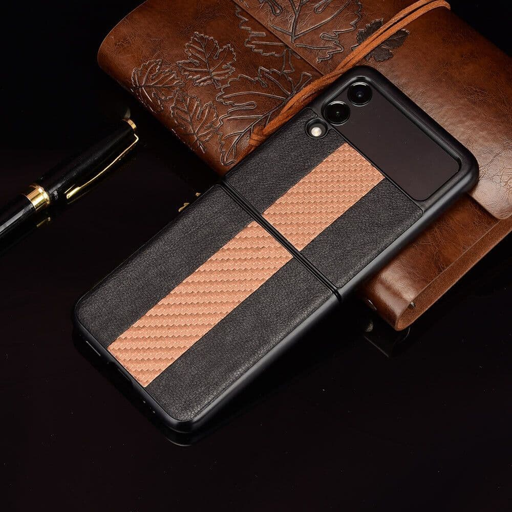 image-For Samsung Galaxy Z Flip 3 5G Slim Folding Leather Shockproof Phone