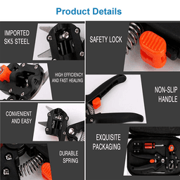 image-Garden Tree Grafting Knife Pruning Pruner Shears Snip Scissors Cutting
