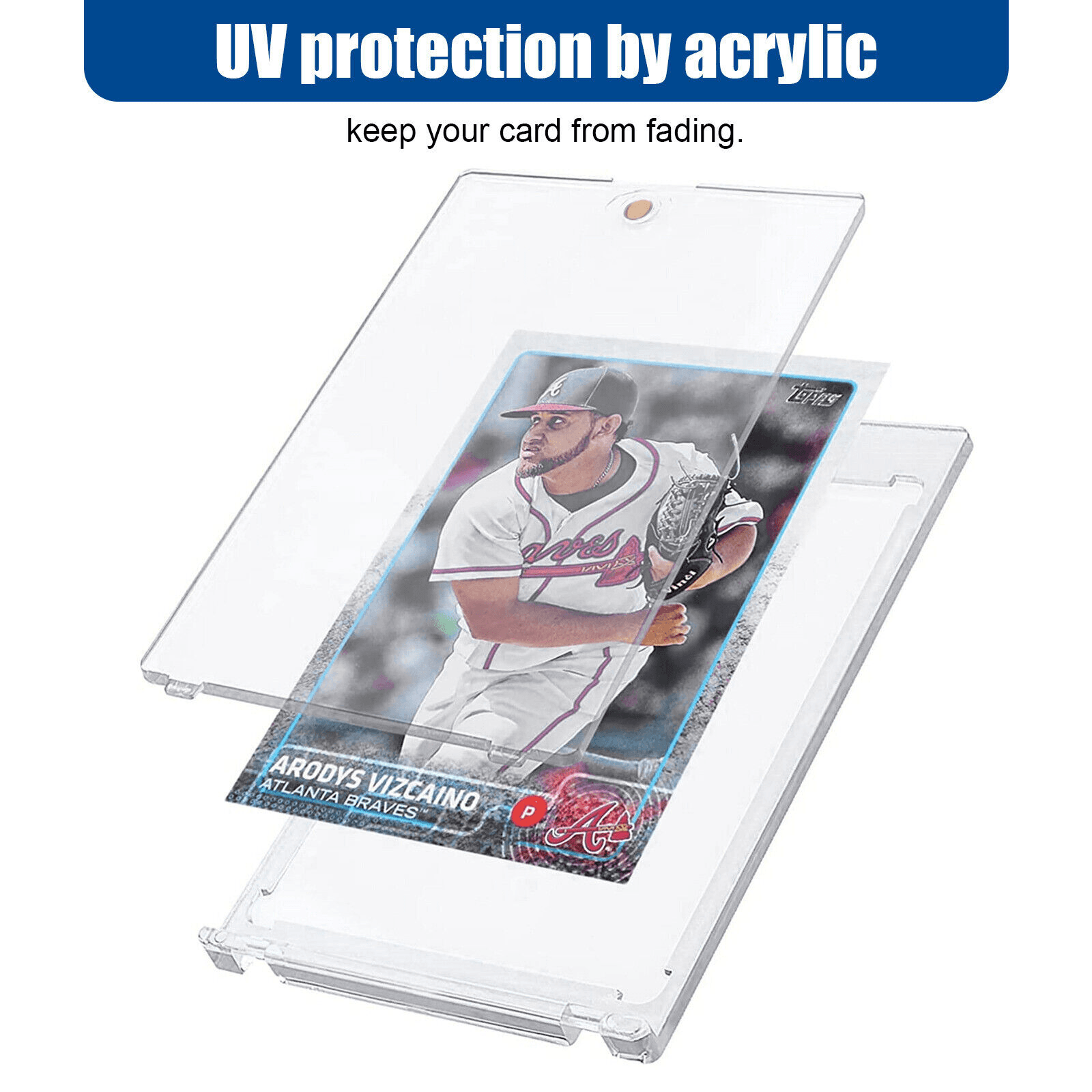 image-30 Pack Magnetic Trading Sports Card Holders 35pt One-Touch Hard UV
