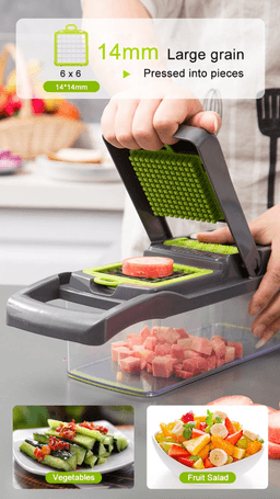 image-15-In-1 Vegetable Fruit Chopper Cutter Food Onion Veggie Dicer Slicer