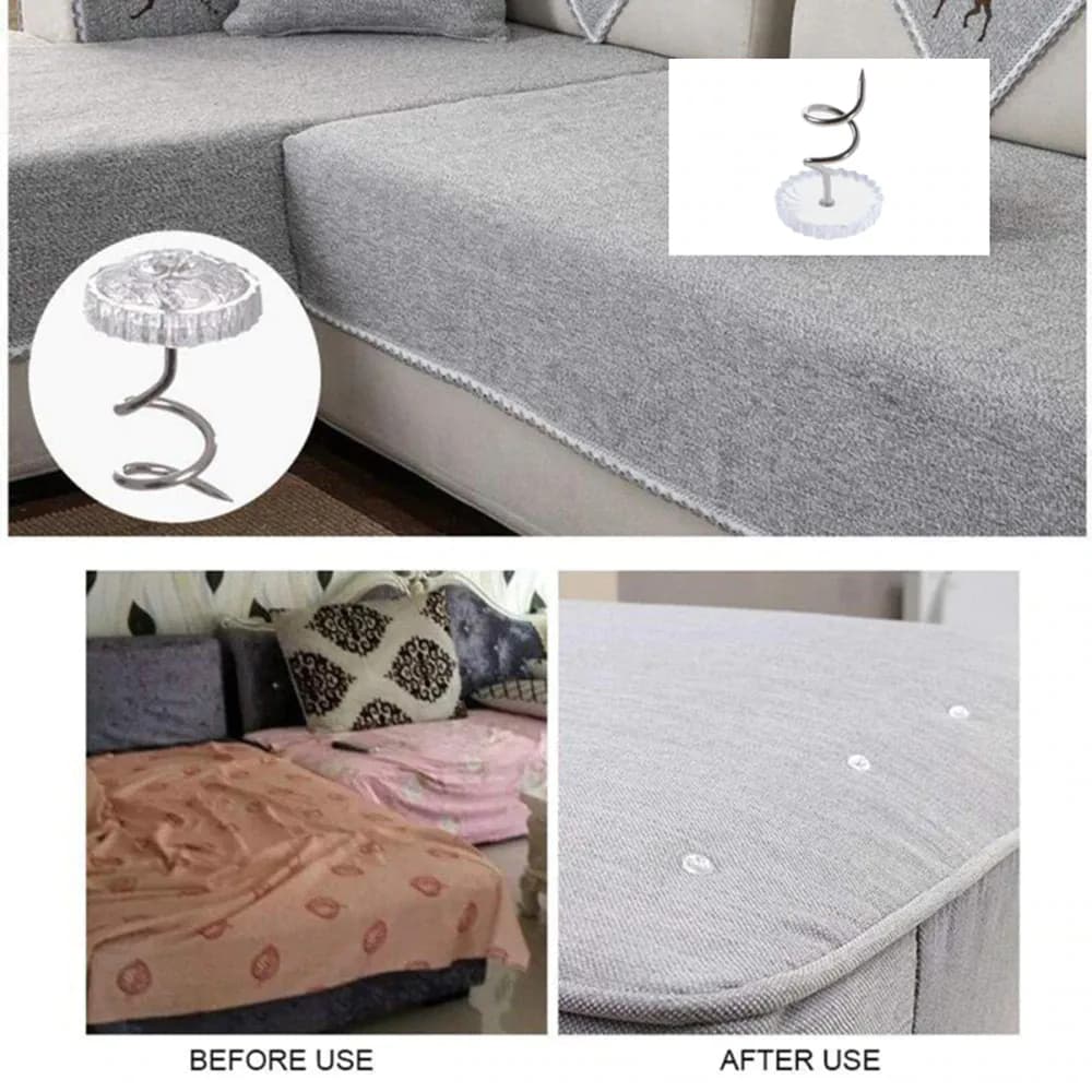 image-50 Pcs Upholstery Tacks Headliner Pins Clear Heads Twist Bed Fabric