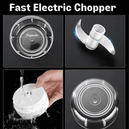 image-Electric 300ML Garlic Press Chopper Chili Onion Fruits Meat Mincer