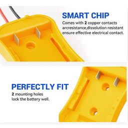 image-Power Connector DIY Battery Adapter Holder Dock For DeWalt 18V/20V Max