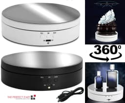 image-360° Electric Motorized Rotating Display Stand Jewelry Photography