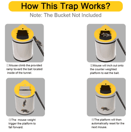 image-Mouse Rat Trap Flip & Slide Mouse Trap Bucket Catcher Mousetrap Slide