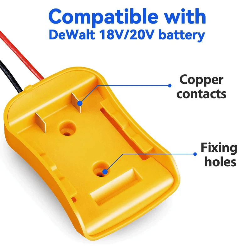 image-Power Connector DIY Battery Adapter Holder Dock For DeWalt 18V/20V Max