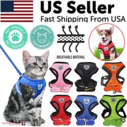 image-Cat Dog Pet Harness Adjustable Control Vest Dogs Reflective S M L XL