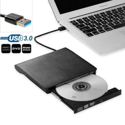 image-Slim External CD DVD RW Drive USB 3.0 Writer Burner Player Black For