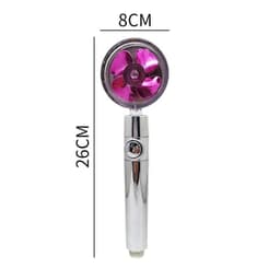 image-High Pressure Shower Head Adjustable 360° Rotation Turbine Water