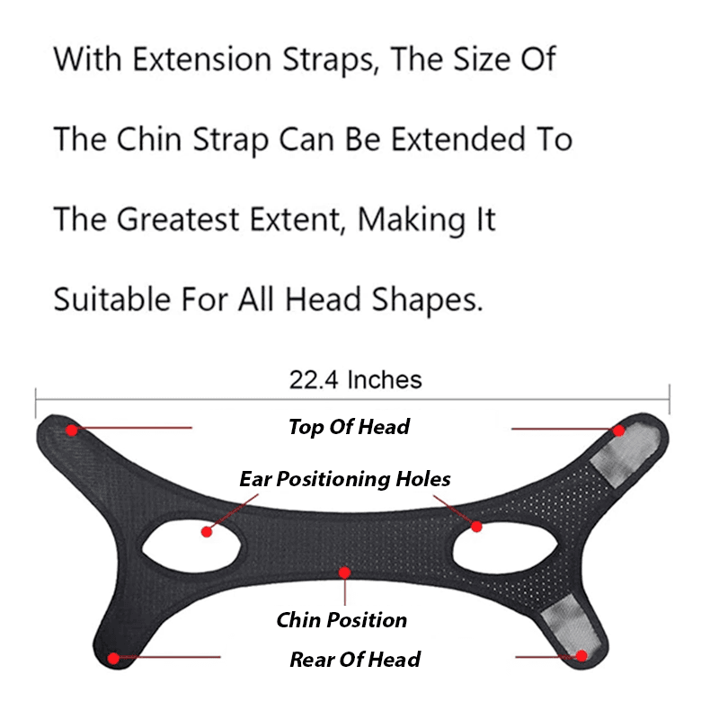 image-Anti Snoring Chin Strap Sleep Apnea Snore Stop Belt Snoreless Sleep