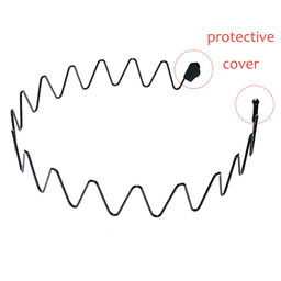 image-6Pcs Metal Hair Headband Wave Style Hoop Band Comb Sports Hairband Men