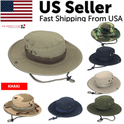 image-Boonie Bucket Hats Outdoor Fishing Hunting Wide Brim Mesh Camo Safari