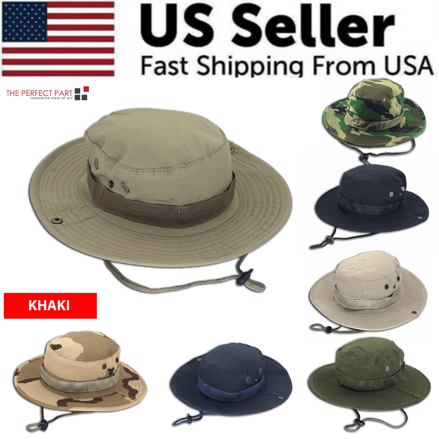 image-Boonie Bucket Hats Outdoor Fishing Hunting Wide Brim Mesh Camo Safari