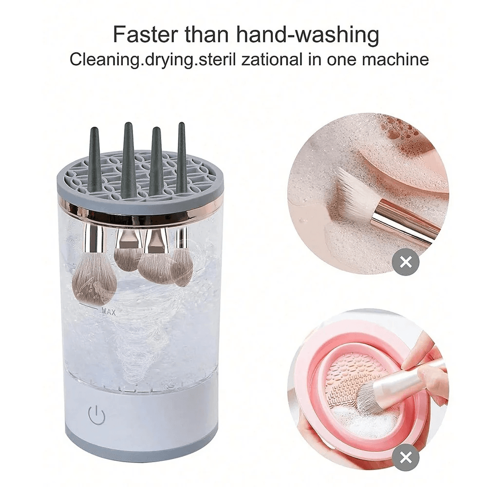 image-Automatic Brush Cleaner Electric Makeup Brush Cleaning Machine Fast