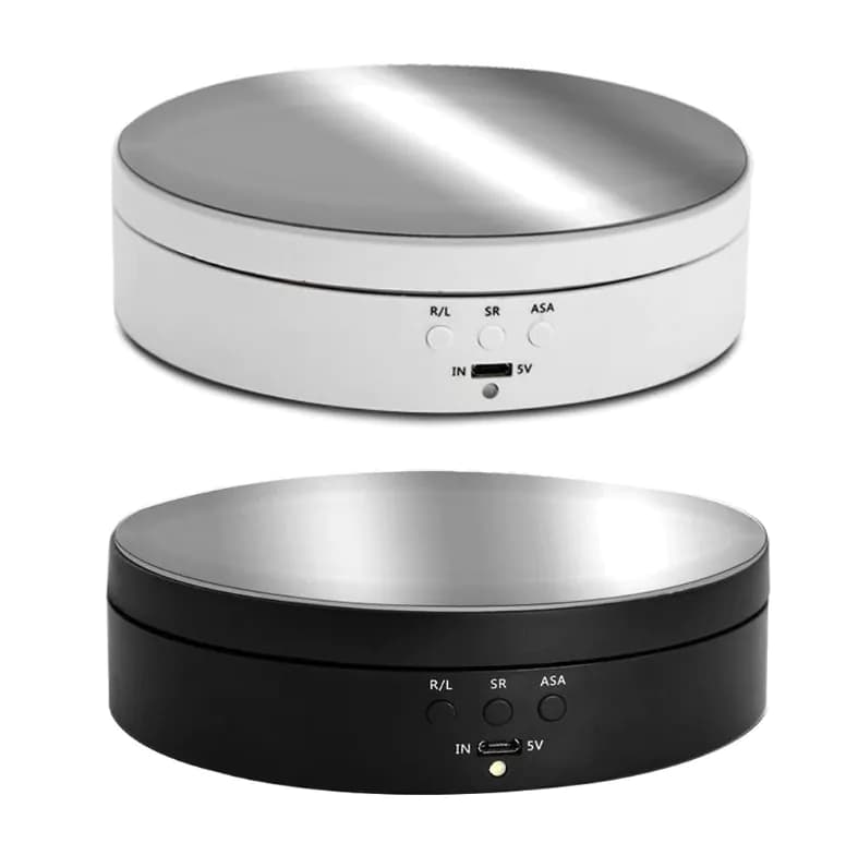 image-360° Electric Motorized Rotating Display Stand Jewelry Photography