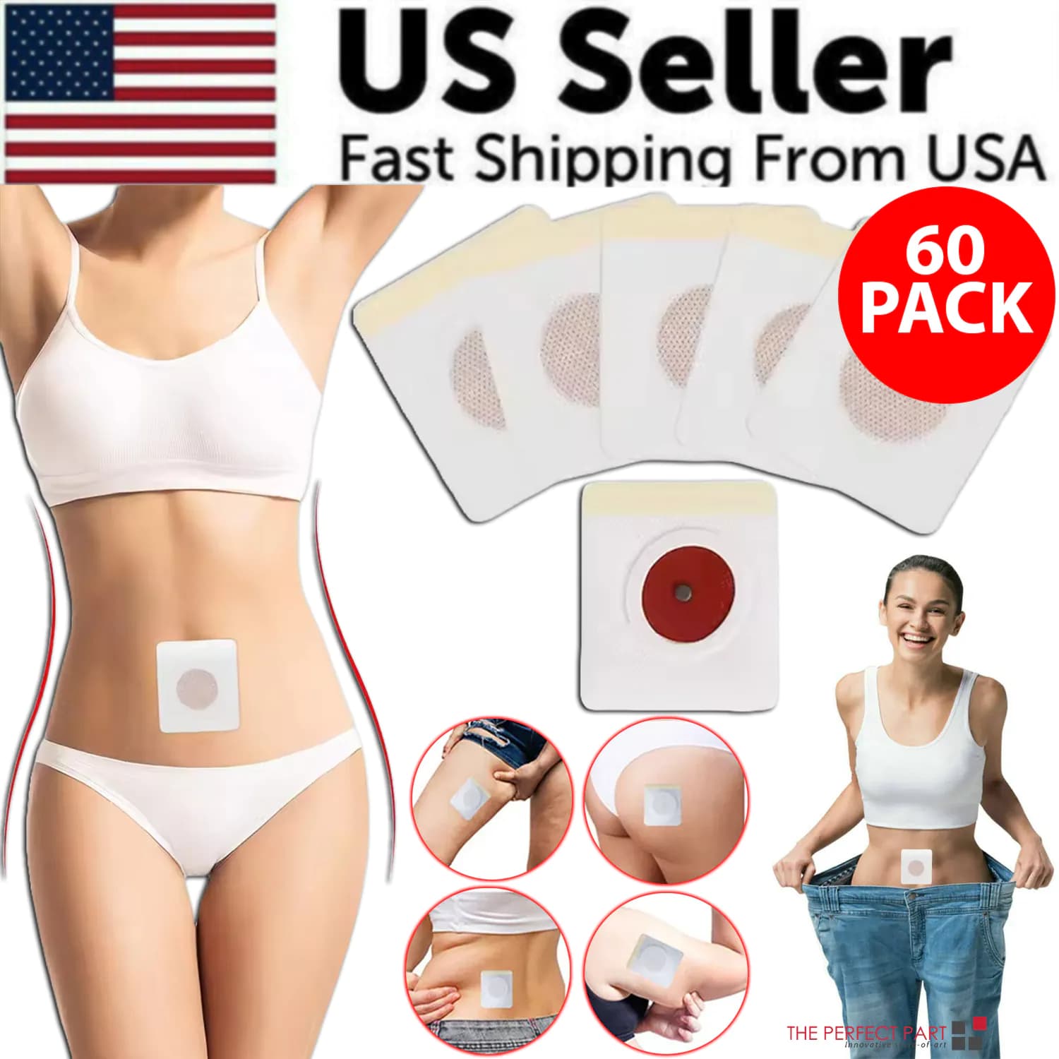 image-60PCS Slim Patch Weight Loss Slimming Diets Pads Detox Burn Fat