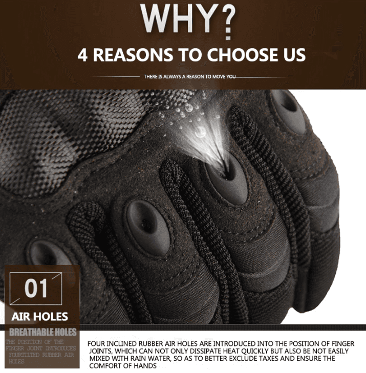 image-Tactical Motorcycle Motocross Full Finger Gloves Motorbike Riding
