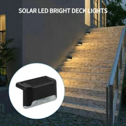 image-8 Pack New Solar Deck Lights Outdoor Waterproof LED Steps Lamps For