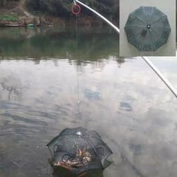 image-Fishing Bait Trap Crab Net Crawdad Shrimp Cast Dip Cage Fish Minnow