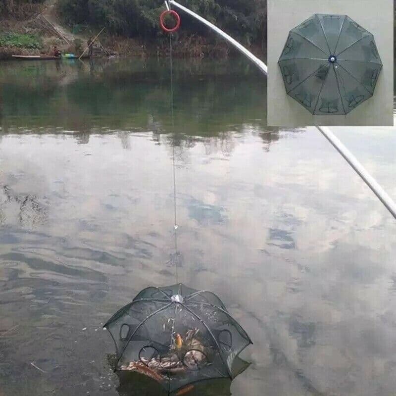 image-Fishing Bait Trap Crab Net Crawdad Shrimp Cast Dip Cage Fish Minnow