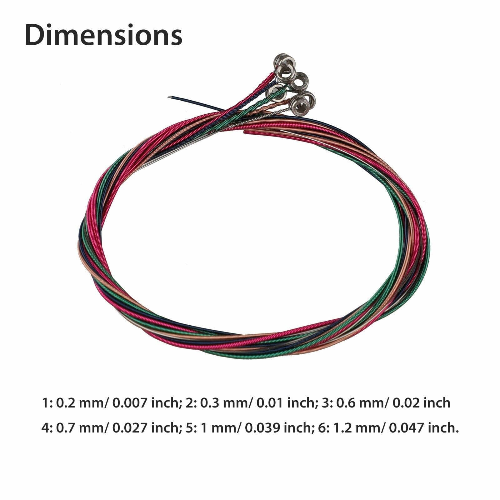 image-3 Sets of 6 Guitar Strings Replacement Steel String For Acoustic